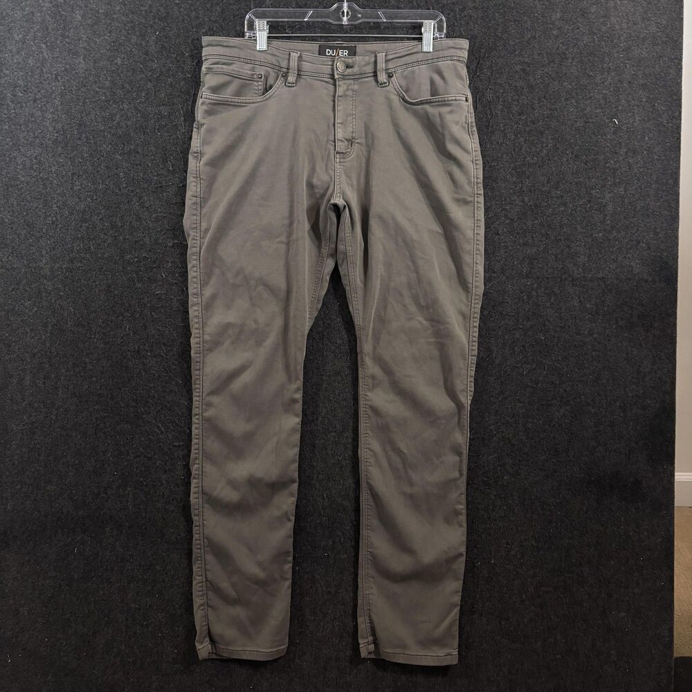 DU/ER Jeans Men's 36x34 Gray N2X Relaxed Taper Nature2X Stretch Denim Pants